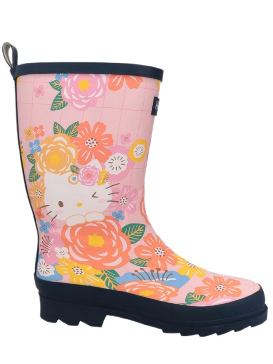 Hello Kitty Shoes - Hello Kitty Floral Pink Rain Boots 10